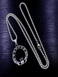 Trendy European and American Bestseller Irish Claddagh Ring Pendant, Vintage Celtic Knot Necklace Jewelry, Accessories