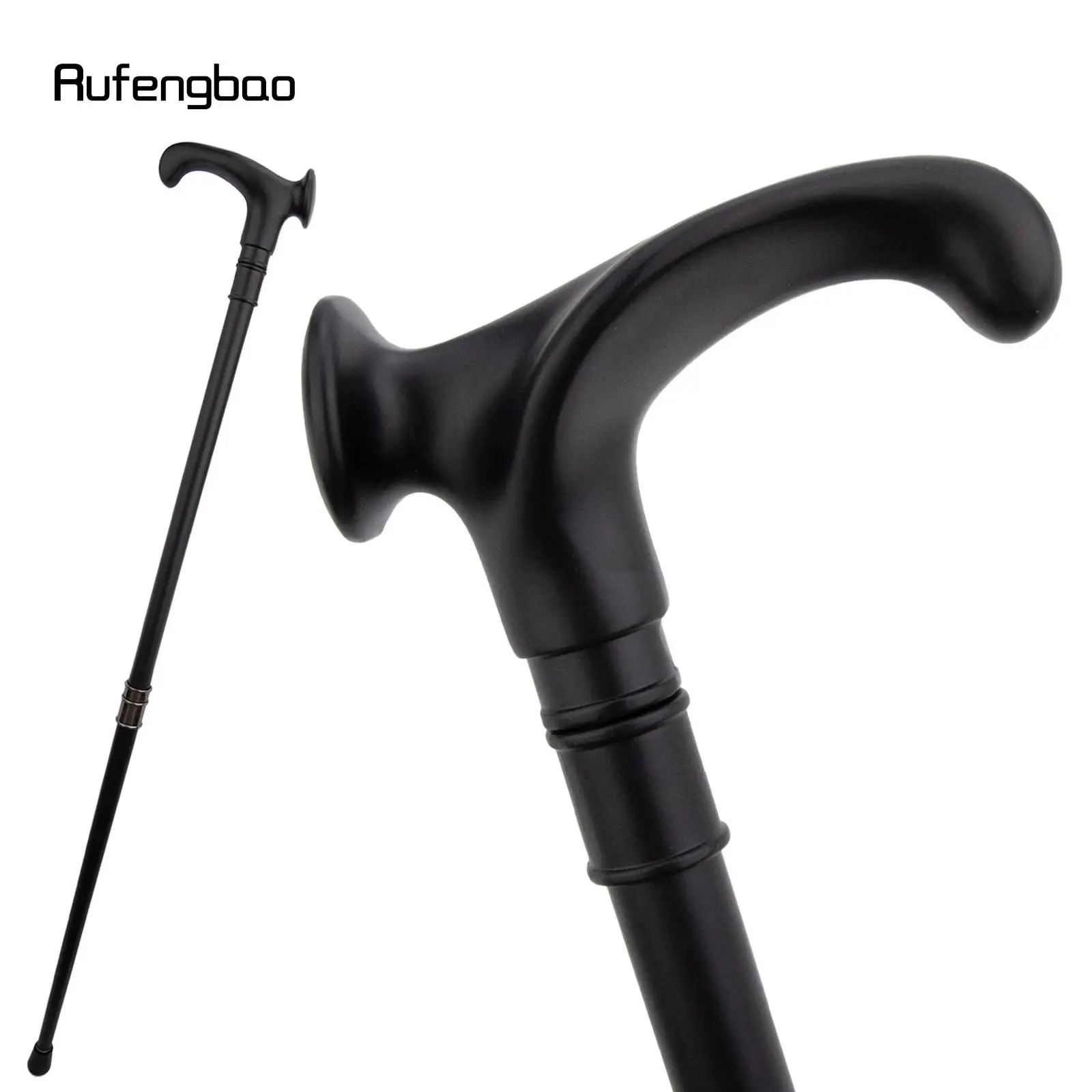 Black Ergonomics Alloy Fairy Wands Spiral  Right Hand Walking Cane Walking Stick Hiking Stick Wand Cosplay Wedding Birthday Party Stick Hiking Pole 92cm Camping Gear Camping Equipment Camping Supplies Hiking Essentials