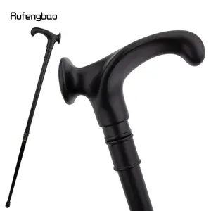 Black Ergonomics Alloy Fairy Wands Spiral  Right Hand Walking Cane Walking Stick Wand Cosplay Wedding Birthday Party Stick 92cm