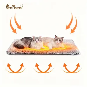 Self-Warming Cat Mat, Super Warm Pet Pad with Non-Slip Bottom, Relieves Joint Stiffness, No Plug Needed, Soft Pet Mat for Small Dogs, Home, Blankets