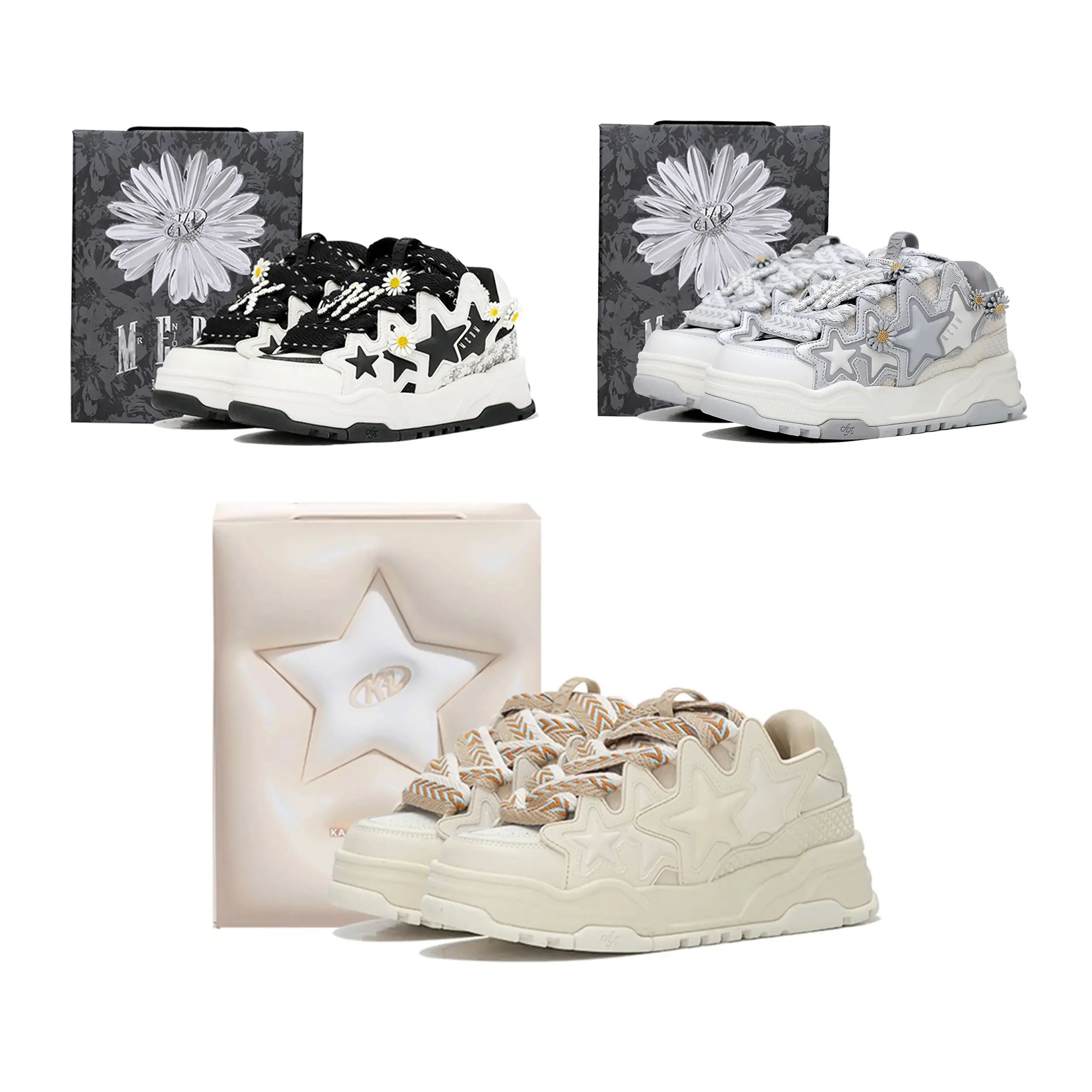 Star Bread Shoes, chunky platform shoes, casual athletic sneakers, everyday streetwear, fashion sport shoes, breathable unisex shoes, statement footwe