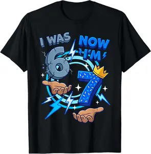 I was Now I'm 7th 6 7 Birthday Boys T-Shirt