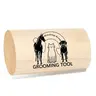 5in Long Steel & Wood Dog Deshedding Brush - Single-Sided Dual-Texture Fur Removal Tool, Groomer Tools for Short/Long Coats, Gentle on Thin Skin, 5oz Pet Comb (Ideal for Pet Lovers, DealsForYouDays Promotions)