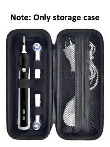 Toothbrush Travel Case, Portable Electric Toothbrush Storage Case with Mesh Pocket for Accessories, Travel Organizer for Oral-B Pro 1000, 2000, 3000, 3500, 1500/ Philips Sonicare ProtectiveClean 4100 5100