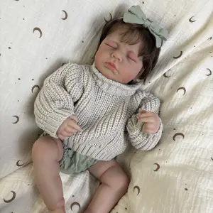 Reborn Baby Dolls Full Body Vinyl Girl 20 Inch Realistic Newborn Baby Dolls Anatomically Correct Real Looking Baby Doll with Rooted Hair