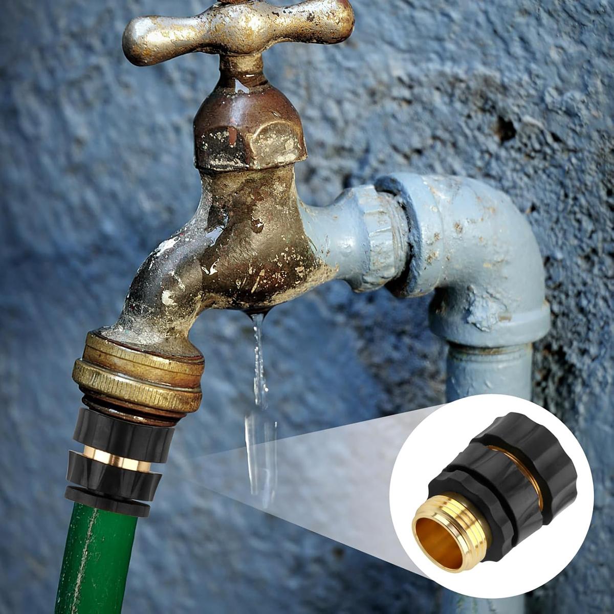 Garden Hose Quick Connector, 3/4 Inch Male and Female Garden Hose Fitting Quick Connector,6 Set