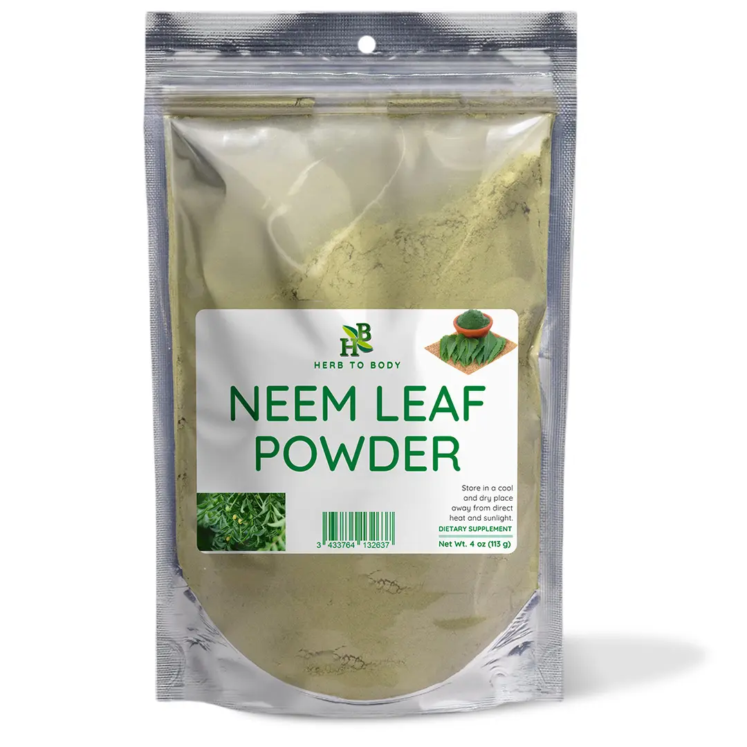 Neem Leaf Powder | Asadirachta Indica | Wildcrafted | 4oz | Herb To Body