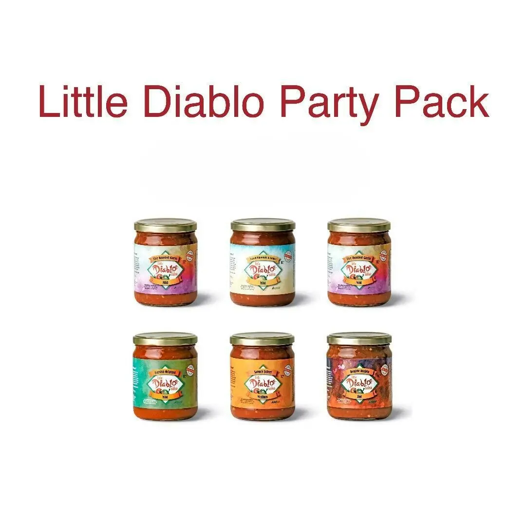 Salsa Party Pack!  6 jars of Little Diablo salsa