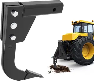 Wutist Adjustable Hitch Mounted Ripper for 2" Receivers, 3 Point Trencher Compatible with ATVs UTVs Tractors, Plough Blade in Garden Bury Pipes Sow Seeds Lawn Digging Subsoil Heavy Duty