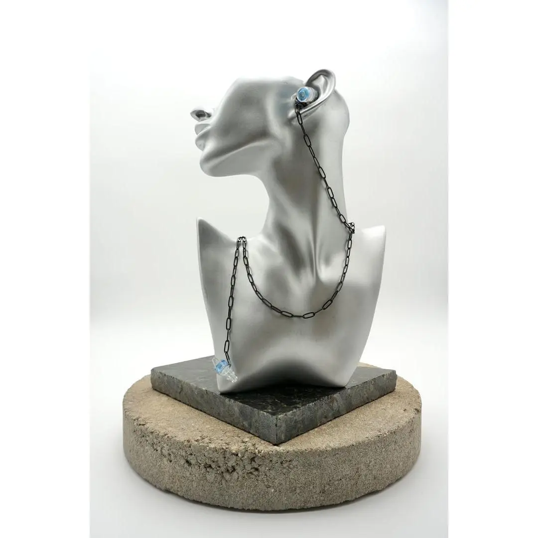 Black Paperclip Stainless Steel Bass Chain