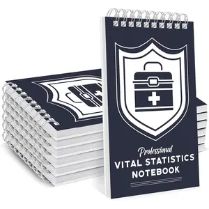 6 Pack Professional Vital Statistics Notebook Emt Vital Sign Notepad Log Book for First Responder 6 x 3.7 Inch 70 Sheet/pad Medical Paramedic Gear Supplies