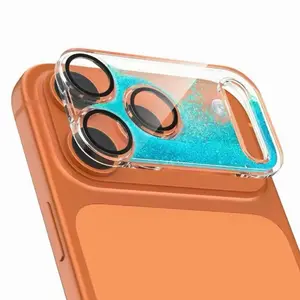 Quicksand Glowing Camera Lens Protector For iPhone 17 Pro 17 Pro Max Film Bling Glitter Lens Film MagSafe Compatible Tempered Glass For iPhone 17 Series