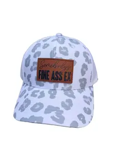 Sombody's Fine A** Ex Trucker Hat, Leather Patch Cap, Adjustable Snapback, Breathable Mesh Back, Casual Street Style Hat, Gift for Friends, Everyday Wear