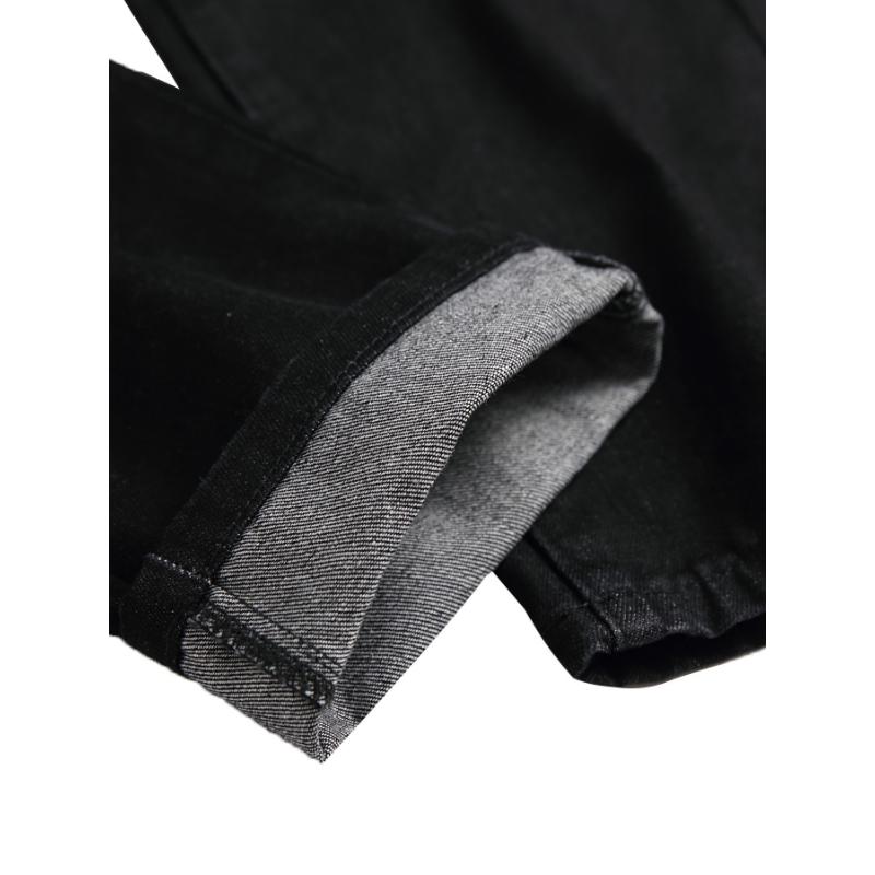 Men's Slim Fit Ripped Jeans - Distressed Black Denim Pants With Street Style Design, Comfortable Straight Leg Cut, Machine Washable, All-Season Casual Wear, Casual Wear Jeans|   Bold Statement Jeans|   Stretchable Fabric Streetwear Cotton