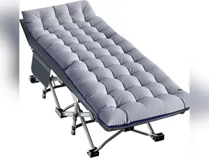 Oversized Rollaway Cot Sleeping Bed with Comfortable Mattress