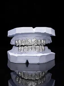 Custom Diamond Cut X-Pattern Grillz
