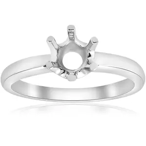 Solitaire Solstice Style Engagement Ring Setting 14K White Gold