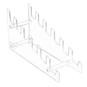 Multiple Tier Acrylic Plate Rack Display Stand, Holds 6 Plates