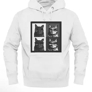 Black and white cat hoodie