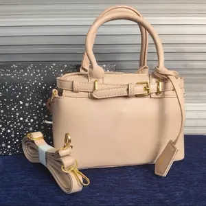 Beige Leather Crossbody Bag