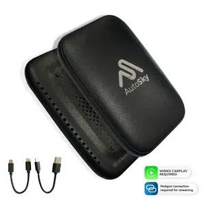 AutoSky AI Box Lite - Streaming Netflix and Youtube to your car! Wired CarPlay and HotSpot Required Wireless CarPlay and Android Auto Apple CarPlay wireless  carplay