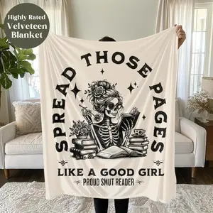 Spread Those Pages Smut Blanket, Bookish Gift, Bookish Blanket, Smut Blanket, Gift for Smut Lover, Reading Lover Gift, Reading Blanket