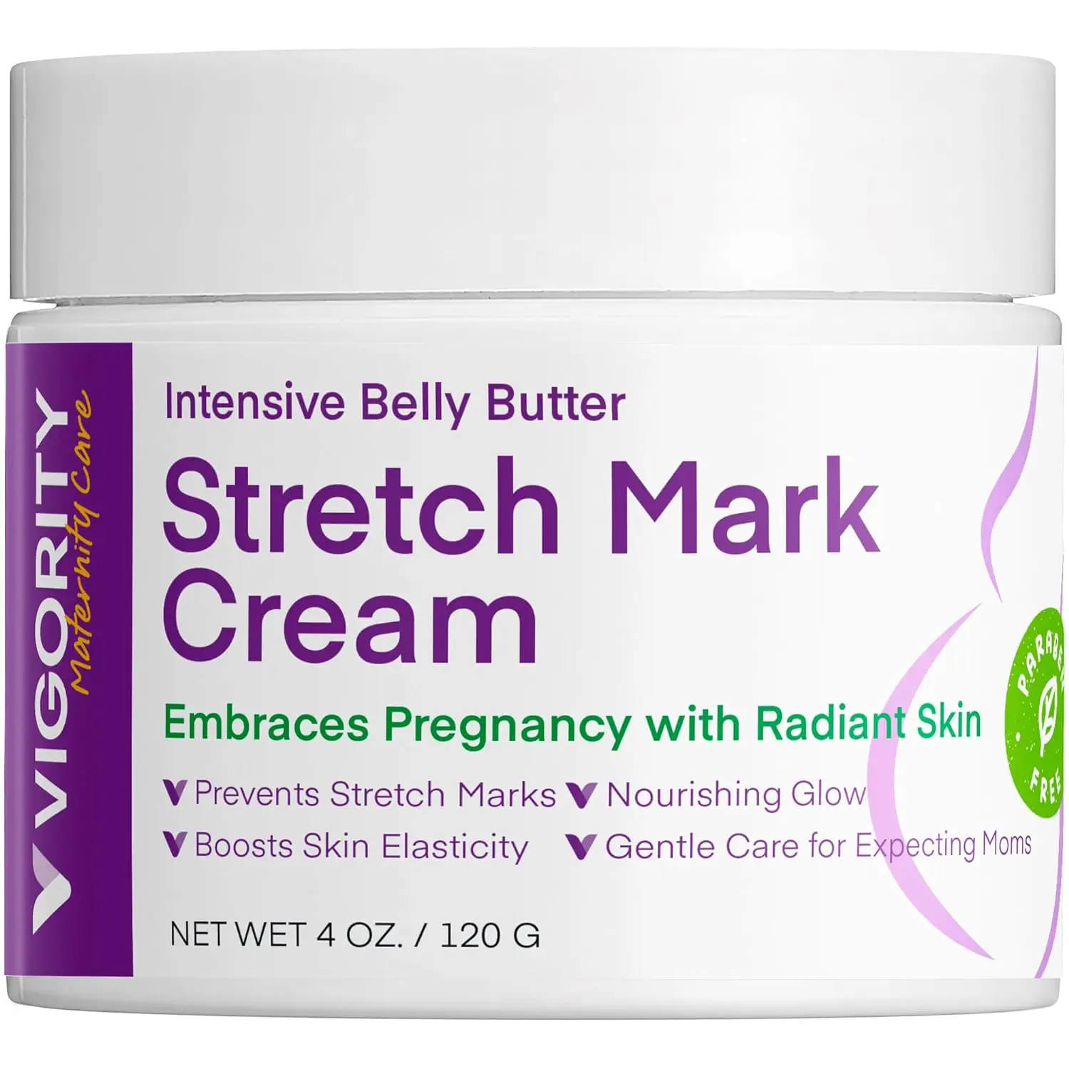 Stretch Mark Cream for Pregnancy: Stretch Mark Treatment - Belly Butter For Pregnant Women - Massage Lotion To Prevent And Repair Maternity Stretch Ma