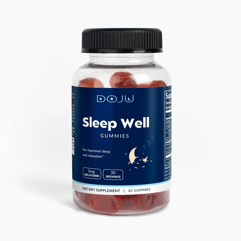 DOJU Sleep Well Gummies - 2mg Melatonin for REM Sleep Support - 60 Gummies - Dietary Supplement