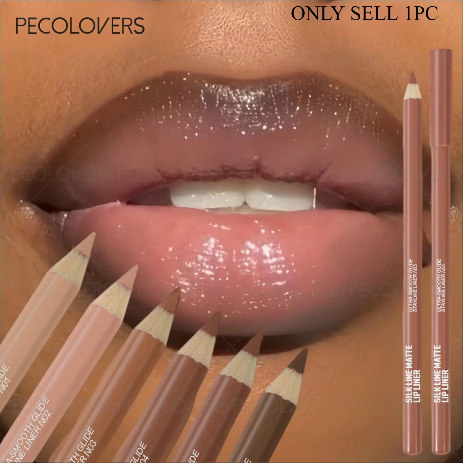 1PC Brown Smooth Lipstick Pen- Easy Coloring Lipliner, Durable Moisturizing Matte Lipstick for Daily Makeup, Perfect for All Skin Tones, Beauty Essentials, Lippie Pencil | Matte Finish Lipstick | Creamy Lipstick