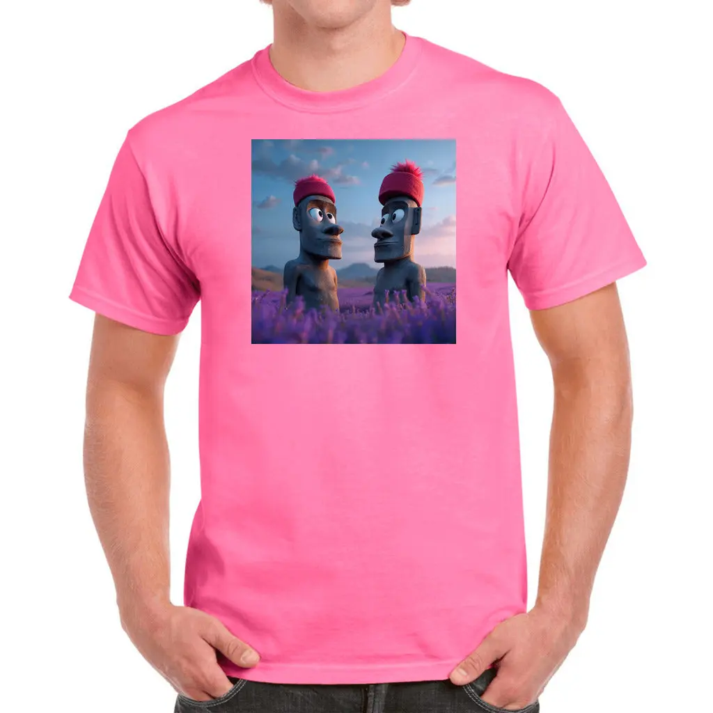 Moai Twins - Unisex Heavy Cotton T-Shirt