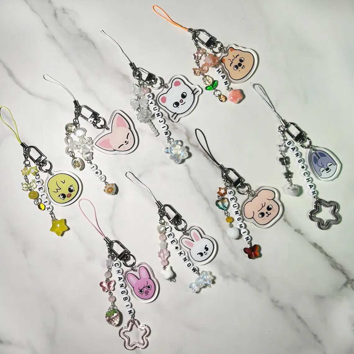 Stray children, inspiration keychain mobile accessories - Kpop, y2k cute creative bag, charming friends, fan gifts, acrylic fibe