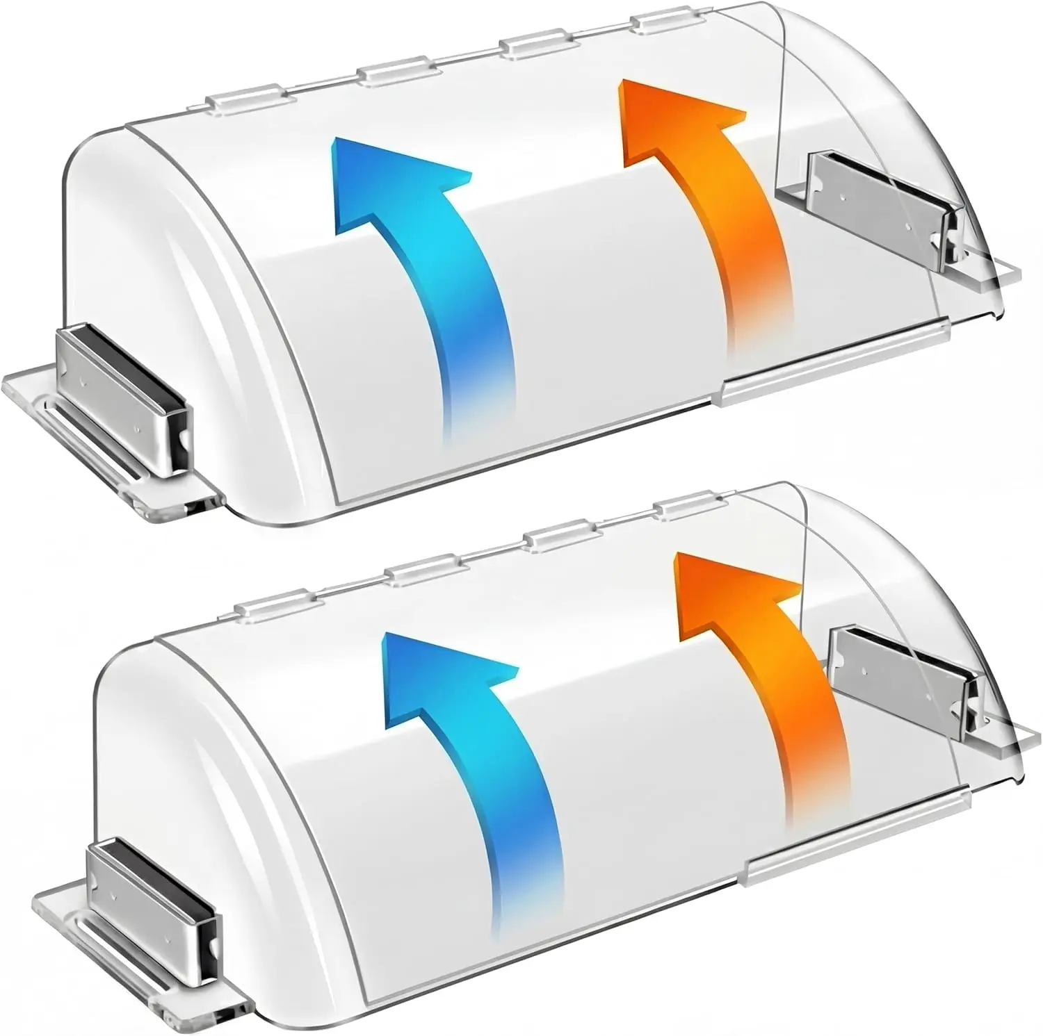 2 Pack Adjustable Air Vent Deflector - 9”to 15.5” Magnetic Floor Vent Covers for AC, Wall, Ceiling Registers with Strong and Large Magnets