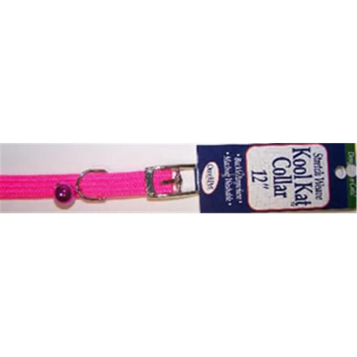 Omni Pet No.38SNB Kool Kat Nylon Cat Collar for Everyday Use, 0.37" x 12", Hot Pink, Gold Tone Hardware, Snag-Free, with ID Attachment Ring
