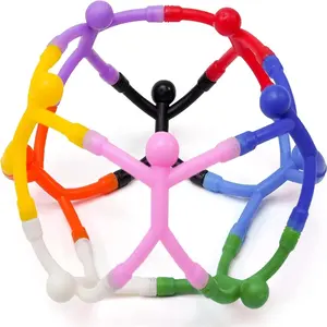 10/20Pack Magnetic People Figures Toys Humanoid Magnetic Man Fidget Toy Novelty Fidget Gift for Kids Adults Rubber Magnet Men Toy Magnets Funny Toys for All Age Travel Desk & Classroom