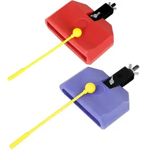 Rolf Percussion Abs Cowbell Plastic High Low Tone Chimes, Drum Kit Accessories, Wooden Clapper, Musical Instrument Parts