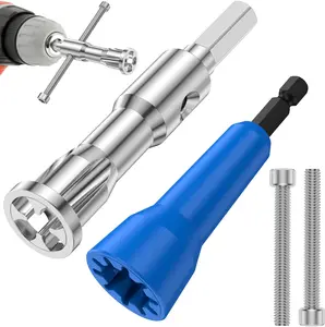 1Set Wire Stripping Twisting Tools for Drill Fast Electric and Hand Wire Stripper and Twister Wire Connector Socket Nut Twist Wire Tool Cable Twisting Tool w 1/4'' Chuck Stripping and Twist Wire