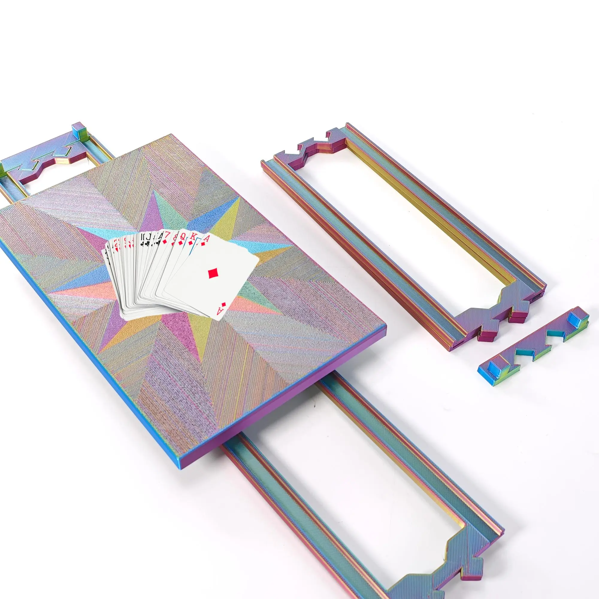 3D Printed Poker Track Tray, 1 Set Poker Game Machine, Party Desktop Game Activity Props, Gift Packaging Supplies for Party, Game Night, Card Games, Durable
