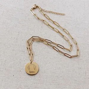 Custom Engraved Dog Ear Necklace with Name - 316L Stainless Steel, Hypoallergenic & Tarnish Free, Custom Ears Available, 18" Length with 2" Chain