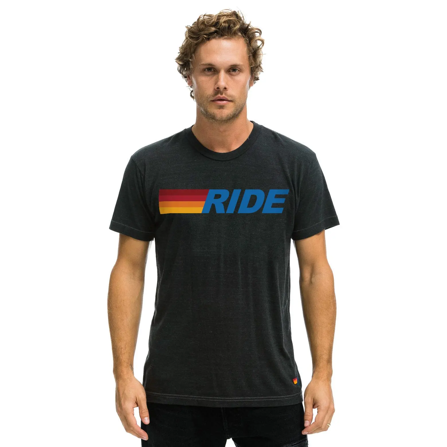 RIDE LOGO TEE - CHARCOAL