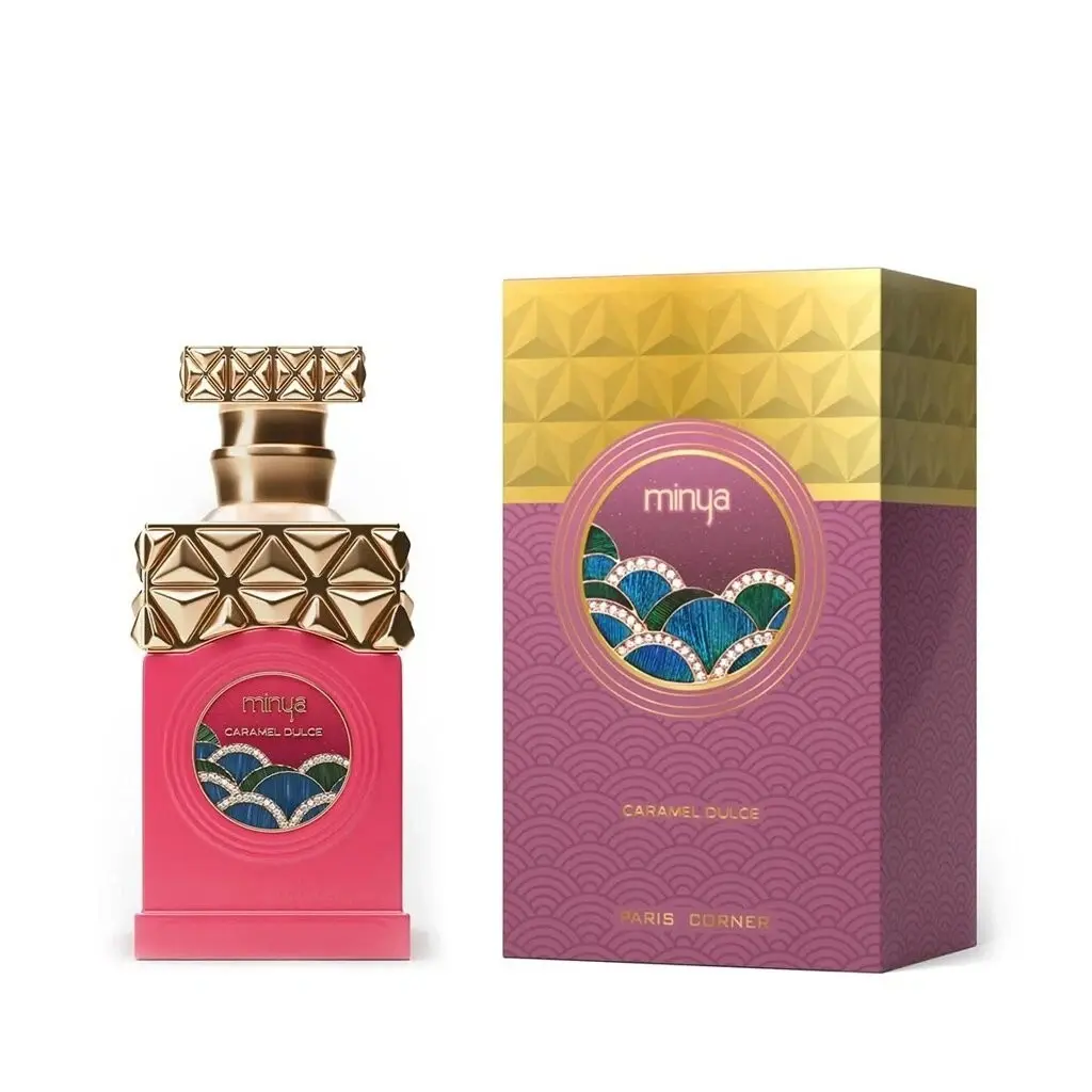 Paris Corner Minya Caramel Dulce Eau de Parfum - Women's Gourmand Perfume with Creamy Brown Sugar, Vanilla Scents, Roasted Chestnuts, Caramel Base, 3.4 fl oz Spray (Unisex Option)