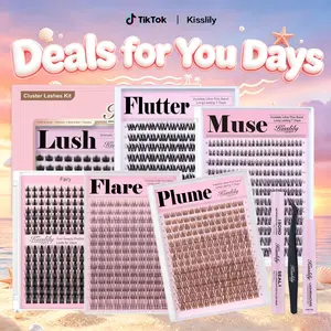 Hot Style Collection | Kisslily  Fairy, Flare, Plume, Muse,Flutter,Lush | Upgrade 2.0 Lashes With Ultra Dense, Waterproof, Long-Lasting Lashes | Beginner-Friendly DIY Lashes | Trendy & Must-Have Clusters #DealsforYouDays #SummerWins