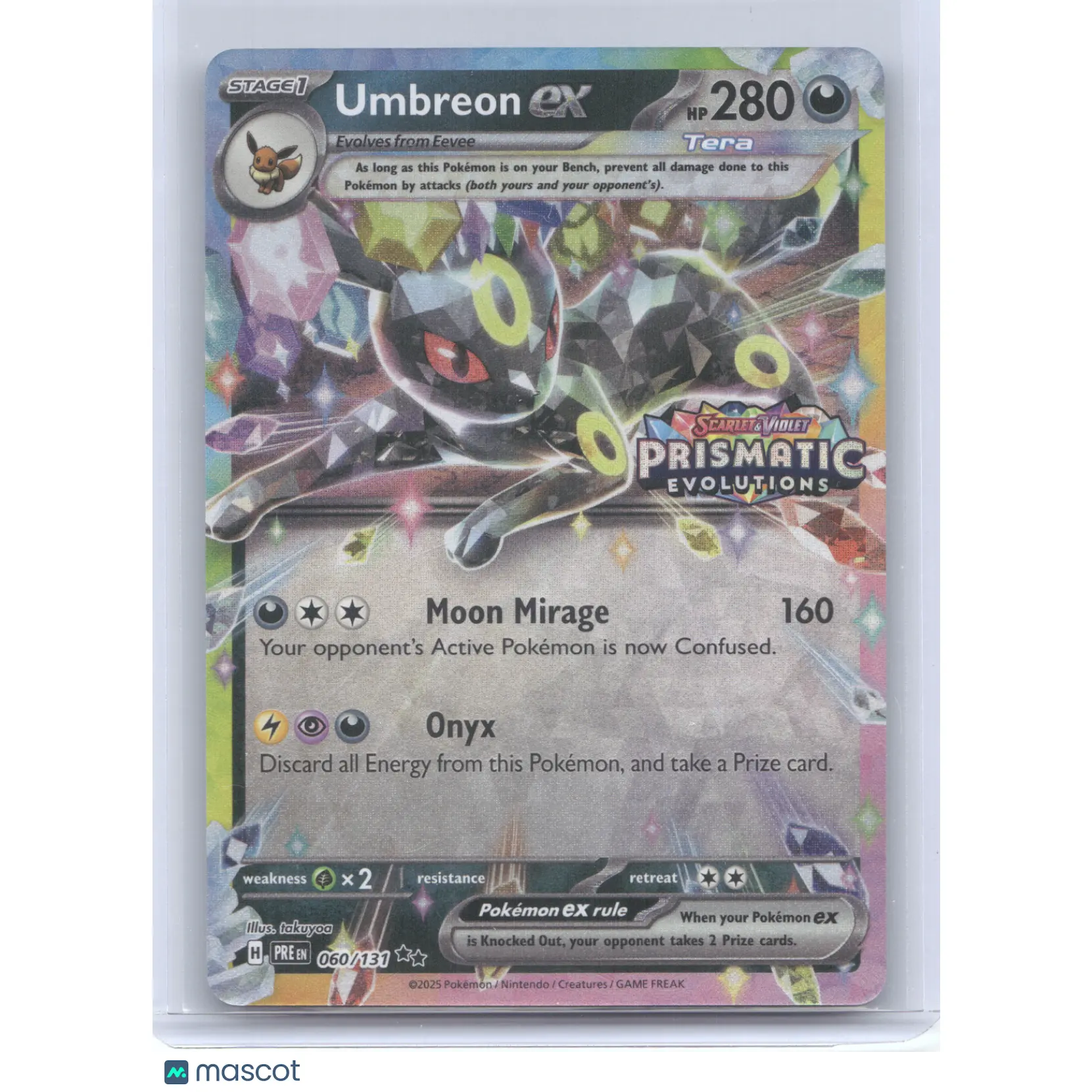 2025 Prismatic Evolutions Umbreon ex (Prismatic Stamp) Holo Double Rare #060/131