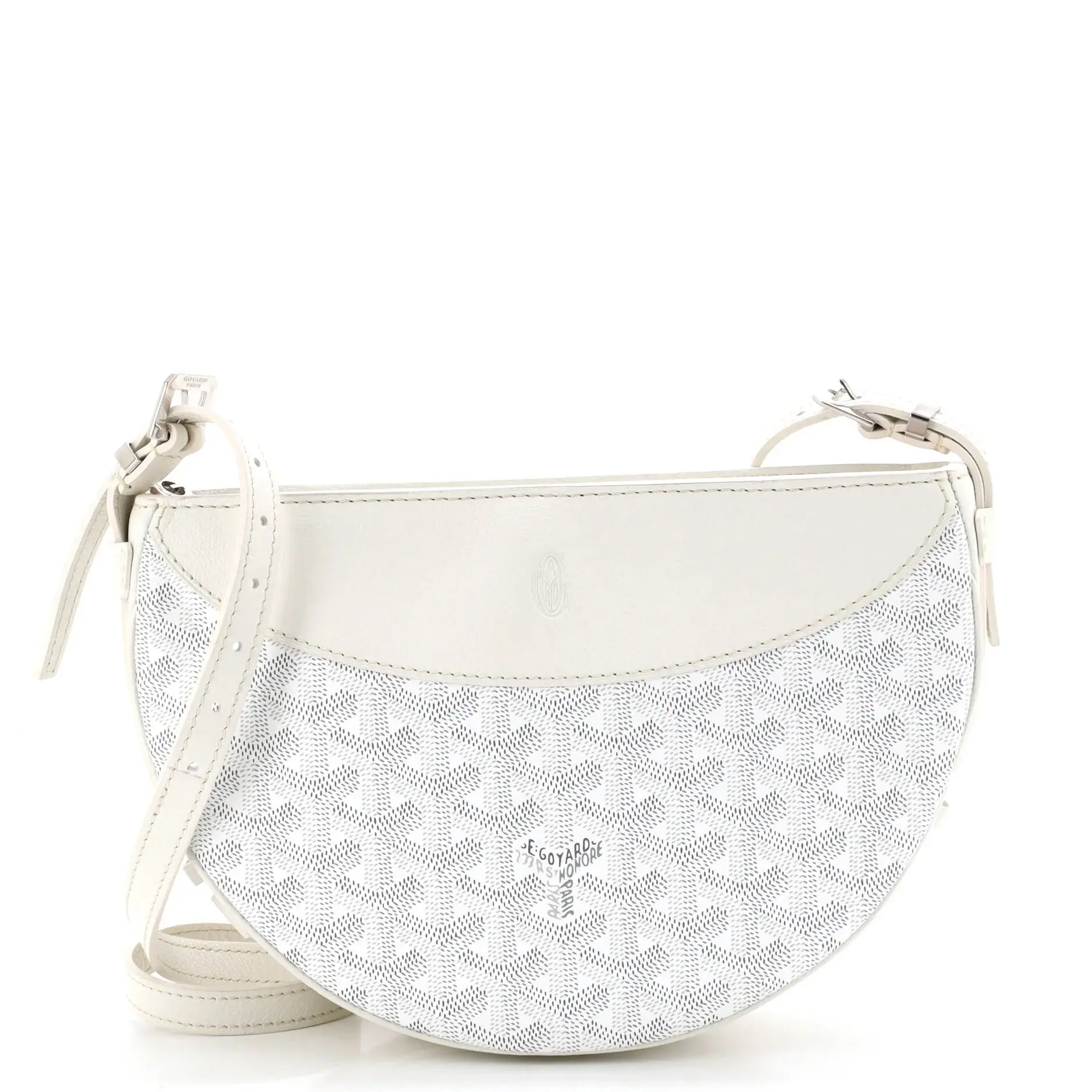 Pre-owned Goyard Canvas Coated Shoulder Bags Hirondelle Shoulder Bag Coated Canvas and Leather by Rebag