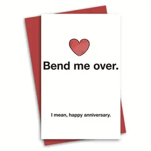 Anniversary Card, 1 Count Letter Pattern Lettering Happy Anniversary Card with Envelope, Funny Interesting Anniversary Greeting Card for Men & Women, Office Stationery & Supplies, Birthday Gifts
