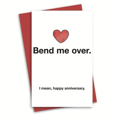 Anniversary Card, 1 Count Letter Pattern Lettering Happy Anniversary Card with Envelope, Funny Interesting Anniversary Greeting Card for Men & Women, Card Design, Office Stationery & Supplies, Birthday Gifts