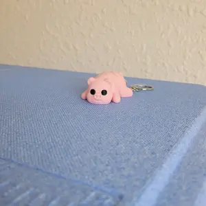 3D Printed Articulating Baby Pig Keychain