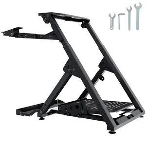Foldable Racing Steering Wheel Stand Height Adjustable Universal Base Compatible with Logitech & Thrustmaster  Wheel