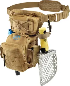 CKG Tactical Leg Bag for Metal Detecting Waterproof Drop Bag with Tool Pouch for Motorcycle Fishing Men's Metal Detector Accessories