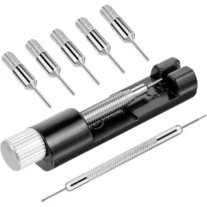 Watch Link Removal Kit, Adjust and Remove Bracelets Tools with 5 count Replacement Pins, Pin Remover for Sizing Strap Watches Sizings Adjustment Tool Kit for Watches Repair and Sizings