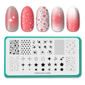 Shape Nouveau: All-Star (M483) - Nail Stamping Plate